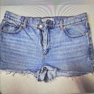 Women's Blue Denim Athletic Shorts